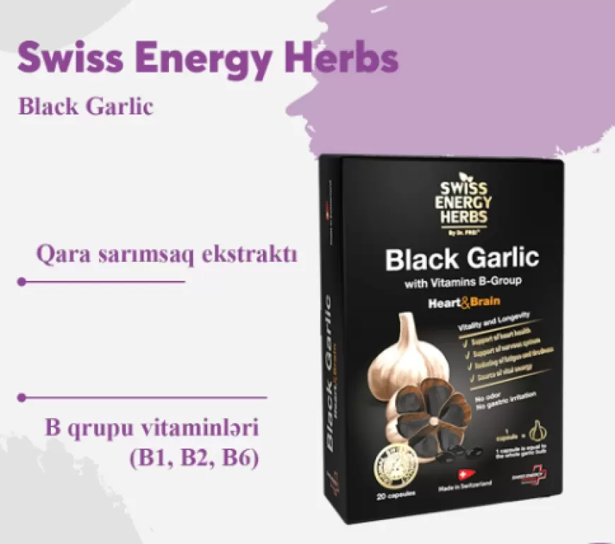 Black garlic b qrup vitaminləri